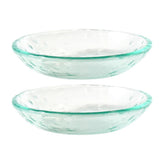 Turgla Fusion Glass dia.6.5" h:1.5" 11 oz. Round Clear Glass Bowl (Set of 2)