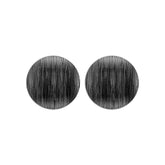 Turgla Fusion Glass dia.7.5" Round Black Glass Plate (Set of 2)