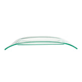 Turgla Fusion Glass 12" x 9.5" x h:1.5" Rectangular Clear Glass Platter (1 each)