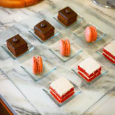 Glass Dinnerware 11.75" x 11.75" Square Clear Glass Sectional Plate