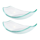 Glass Dinnerware 7" x 5.25" x h:2" 5 oz. Oval Clear Glass Bowl (Set of 2)