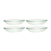 Turgla Fusion Glass dia.5.5" h:1.25" 8 oz. Round Clear Glass Bowl (Set of 4)