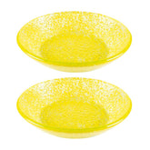 Glass Dinnerware dia.5.5" h:1.25" 8 oz. Round Yellow Glass Bowl (Set of 2)