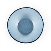 Turgla Fusion Glass dia.7.5" h:2.75" 20 oz. Round Transparent Blue Glass Bowl (1 each)