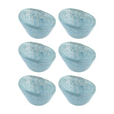 Turgla Fusion Glass dia.2.75" h:1.5" 2 oz. Round Blue Glass Ramekin (Set of 6)