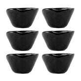Turgla Fusion Glass dia.2.75" h:1.5" 2 oz. Round Black Glass Ramekin (Set of 6)