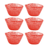 Turgla Fusion Glass dia.2.75" h:1.5" 2 oz. Round Red Glass Ramekin (Set of 6)