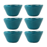 Glass Dinnerware dia.2.75" h:1.5" 2 oz. Round Blue Glass Ramekin (Set of 6)