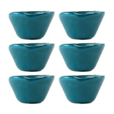 Turgla Fusion Glass dia.2.75" h:1.5" 2 oz. Round Blue Glass Ramekin (Set of 6)