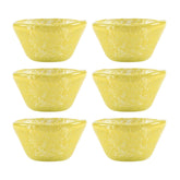 Turgla Fusion Glass dia.2.75" h:1.5" 2 oz. Round Yellow Glass Ramekin (Set of 6)