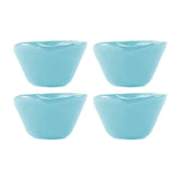 Turgla Fusion Glass dia.3.25" h:2" 4 oz. Round Blue Glass Ramekin (Set of 4)