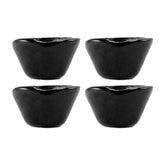 Turgla Fusion Glass dia.3.25" h:2" 4 oz. Round Black Glass Ramekin (Set of 4)