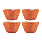 Turgla Fusion Glass dia.3.25" h:2" 4 oz. Round Orange Glass Ramekin (Set of 4)