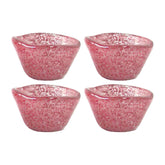 Turgla Fusion Glass dia.3.25" h:2" 4 oz. Round Pink Purple Glass Ramekin (Set of 4)