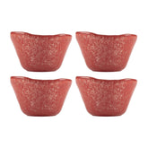 Turgla Fusion Glass dia.3.25" h:2" 4 oz. Round Red Glass Ramekin (Set of 4)