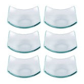 Glass Dinnerware 3.5" x 3.5" x h:1.25" 3 oz. Square Clear Glass Ramekin (Set of 6)