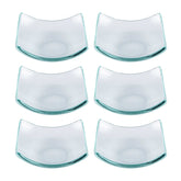 Turgla Fusion Glass 3.5" x 3.5" x h:1.25" 3 oz. Square Clear Glass Ramekin (Set of 6)