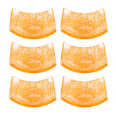 Glass Dinnerware 3.5" x 3.5" x h:1.25" 3 oz. Square Orange Glass Ramekin (Set of 6)