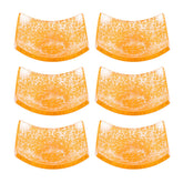 Turgla Fusion Glass 3.5" x 3.5" x h:1.25" 3 oz. Square Orange Glass Ramekin (Set of 6)