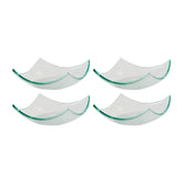 Turgla Fusion Glass 5.75" x 5.75" x h:2" 7 oz. Square Clear Glass Bowl (Set of 4)