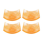 Turgla Fusion Glass 5.75" x 5.75" x h:2" 7 oz. Square Orange Glass Bowl (Set of 4)