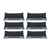 Turgla Fusion Glass 4.25" x 2.5" x h:0.5" 1 oz. Rectangular Black Glass Ramekin (Set of 6)