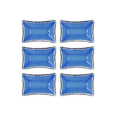Turgla Fusion Glass 4.25" x 2.5" x h:0.5" 1 oz. Rectangular Blue Glass Ramekin (Set of 6)
