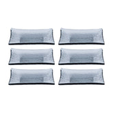 Turgla Fusion Glass 4.25" x 2.5" x h:0.5" 1 oz. Rectangular Charcoal Glass Ramekin (Set of 6)