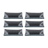 Turgla Fusion Glass 4.25" x 2.5" x h:0.5" 1 oz. Rectangular Black Glass Ramekin (Set of 6)