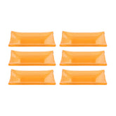 Glass Dinnerware 4.25" x 2.5" x h:0.5" 1 oz. Rectangular Orange Glass Ramekin (Set of 6)