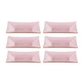 Glass Dinnerware 4.25" x 2.5" x h:0.5" 1 oz. Rectangular Pink Purple Glass Ramekin (Set of 6)