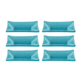 Turgla Fusion Glass 4.25" x 2.5" x h:0.5" 1 oz. Rectangular Blue Glass Ramekin (Set of 6)