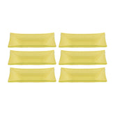 Glass Dinnerware 4.25" x 2.5" x h:0.5" 1 oz. Rectangular Yellow Glass Ramekin (Set of 6)