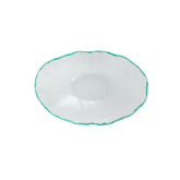 Turgla Fusion Glass 17.75" x 10" x h:3" 64 oz. Oval Clear Glass Deep Plate (1 each)