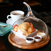 Senses™ Large Glass Dome with Wood Base (1 each)