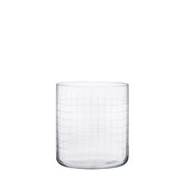Finesse Grid 10 oz. Crystal Whiskey Glasses (Set of 4)