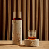 Finesse Grid 13 oz. Crystal Whiskey Glasses (Set of 4)