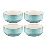 Aqua dia.5.5" h:2.5" 17 oz. Round Blue Vitrified Bowl (Set of 4)