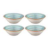 Bonna China Sea Blue dia.7" h:2.5" 23 oz. Round Blue Porcelain Bowl (Set of 4)