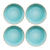 Bonna China Sea Blue dia.8.25" Round Blue Porcelain Plate (Set of 4)