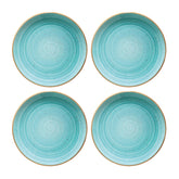 Bonna China Sea Blue dia.10" Round Blue Porcelain Plate (Set of 4)