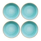 Aqua dia.10" Round Blue Vitrified Plate (Set of 4)