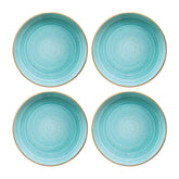 Bonna China Sea Blue dia.10.5" Round Blue Porcelain Plate (Set of 4)