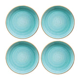 Aqua dia.10.5" Round Blue Vitrified Plate (Set of 4)