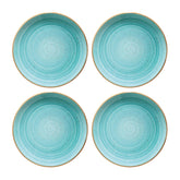 Bonna China Sea Blue dia.12" Round Blue Porcelain Plate (Set of 4)