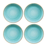 Aqua dia.12" Round Blue Vitrified Plate (Set of 4)
