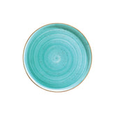 Aqua dia.12.75" Round Blue Vitrified Plate (1 each)