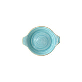 Aqua dia.9.75" h:1.75" 25 oz. Round Blue Vitrified Oven Dish (1 each)