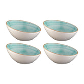 Bonna China Sea Blue dia.6.5" h:3" 12 oz. Round Blue Porcelain Bowl (Set of 4)