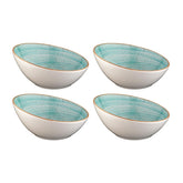 Aqua dia.3.25" h:1.75" 2 oz. Round Blue Vitrified Ramekin (Set of 4)